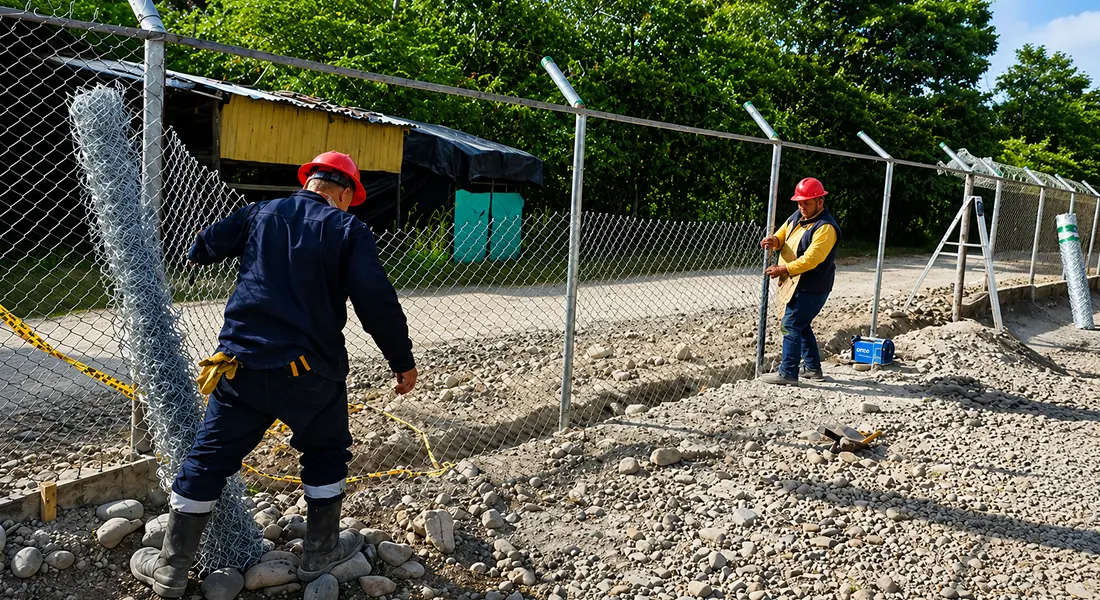 José Camilo, ingeniero de AVANZA, coordinó los frentes de obra en cerramientos, cunetas y redes sanitarias