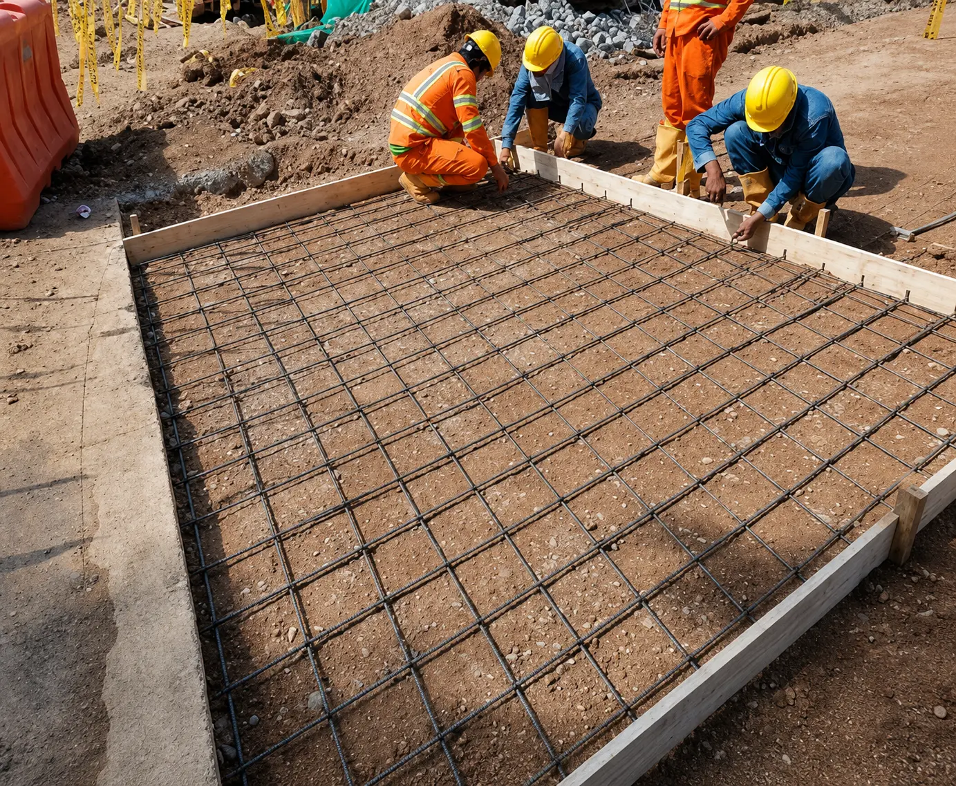 Instalación del refuerzo de acero